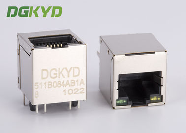 Cat5eジャックのモジュラーRj45磁気コネクター モジュールG/Yは黒で導きました