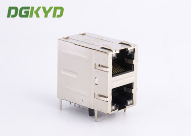 ギガビットのイーサネットLedsとのモジュラー ジャック2の港RJ45のコネクター2x1オフセットSt/Jk