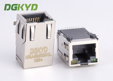 保護されたRJ45 PCBのコネクターSMT CAT5 rj45の磁気ジャッキ、G/Y LEDに金属をかぶせて下さい