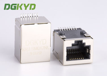 保護されたcat5ネットワークのジャッキ、内部変圧器が付いている薄型SMT rj45のコネクター