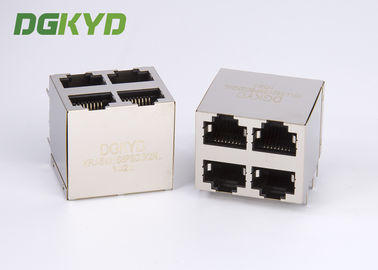 KRJ-5921S8P8C2X2NLはイーサネットRj45ジャック積み重ねMjのアッセンブリ8pos 2x2 Cat5を保護しました