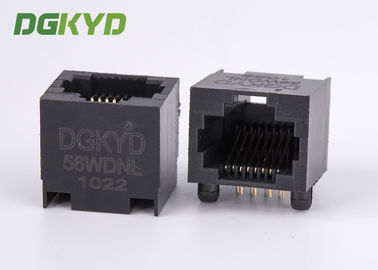 DGKYD-56WDNL 100基礎T直角Rj45は港のジャック・ブラックのプラスチック ハウジングを選抜します