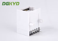 Unshield white housing cat 5e RJ45 single port Ethernet Jack with Magnetics 100 base-tx RJ45 With Transformer