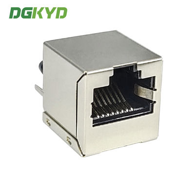 1000 Base-T ethernet connector Magnetic module, vertical insertion, metal shielded