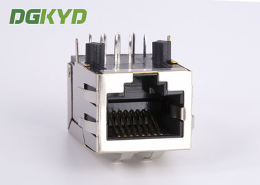 Right Angle 10 / 100 BASE RJ45 Modular Jack With Transformer Ethernet Cable Connector