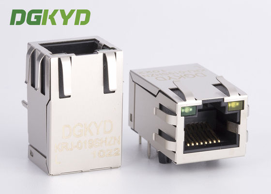 Telecom Connector With Integrated Magnetics RJ45 Modular Jack Single Port 25.4mm