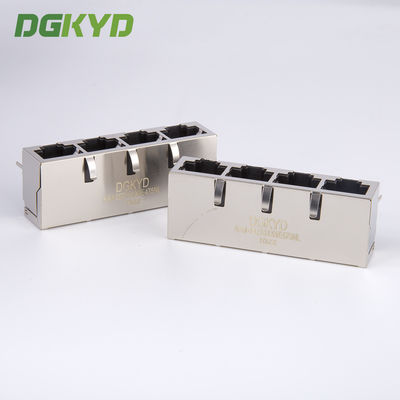 1x4 Multiple Port RJ45 Modular Jack quad ports connector combo for lan switch