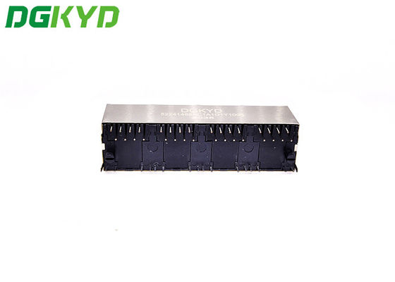 1X4 180 Degree TAB UP RJ45 Network Connectors With LED