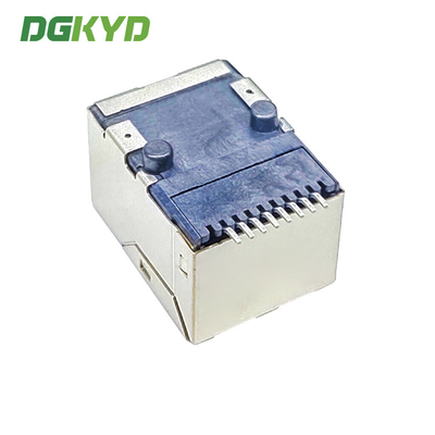 KRJ-SM017NL Shielded cat5 network jack, Low profile SMT rj45 connector with internal transformer