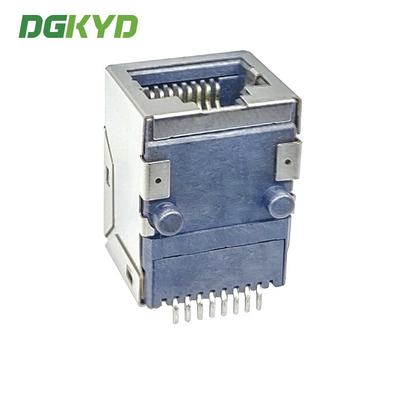 KRJ-SM017NL Shielded cat5 network jack, Low profile SMT rj45 connector with internal transformer