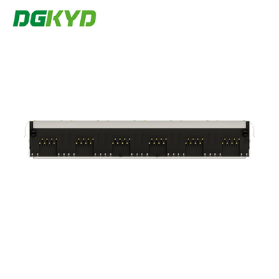 RJ45 Network Port Connector 56 With Light Six Port 8P8C RJ45 DGKYD561688DB1A1D9Y1022