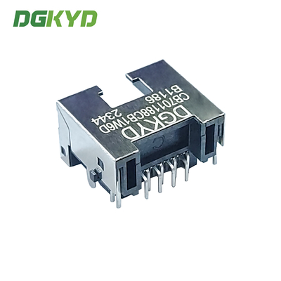 Low Profile Rj45 Female Connector DIP Sink Plate 7.0 8P8C Inline SMT DGKYDCB7011188CB1W6DB1186