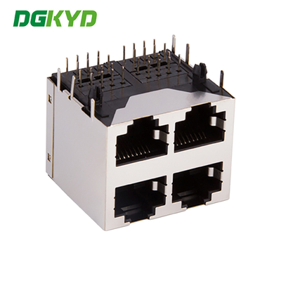 DGKYD59212288GWA1DY1E022 Multi Port RJ45 Connector Without Light And Filter, Network Port Socket Stacked Interface