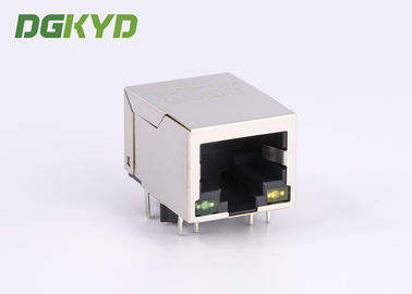 Vertical Shielded RJ45 PCB Connector With Internal Magnetics 100Mbit