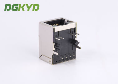 Vertical Shielded RJ45 PCB Connector With Internal Magnetics 100Mbit