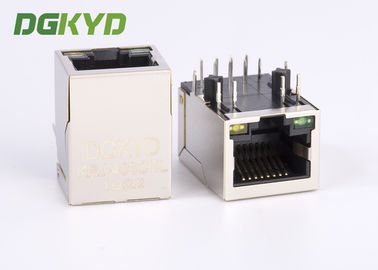 Vertical Shielded RJ45 PCB Connector With Internal Magnetics 100Mbit