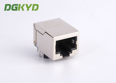 Panel Mount Single Port PoE RJ45 Ethernet Connector with 10/100base-T transformer
