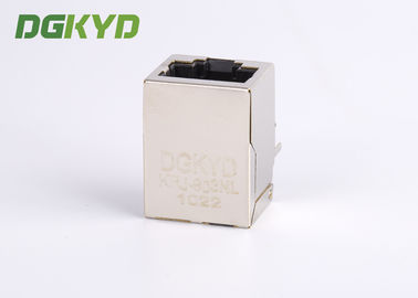 Panel Mount Single Port PoE RJ45 Ethernet Connector with 10/100base-T transformer