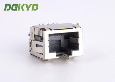 SMT Sinking Board Shielded RJ45 Jack Single Port With EMI Fingers , Low Profile KRJ-CB3.0WDENL