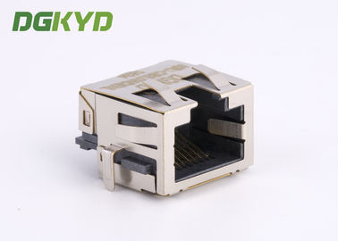 SMT Sinking Board Shielded RJ45 Jack Single Port With EMI Fingers , Low Profile KRJ-CB3.0WDENL