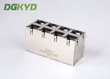 Stack RJ45 Connector Dual Deck 2X4 Y/G RoHS 0879-2D4R-56 Plug Modular jack Rj45