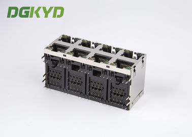 Stack RJ45 Connector Dual Deck 2X4 Y/G RoHS 0879-2D4R-56 Plug Modular jack Rj45