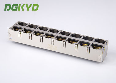 Stack RJ45 Female Jack 2X8 Port top entry ethernet connector 0811-2X8R-19-F RoHS