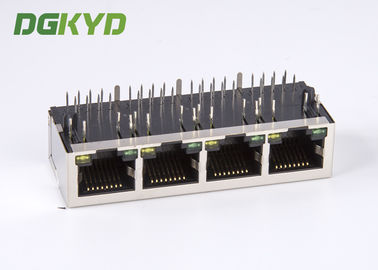10/100BASE EMI Network Modular Jack RJ45 With Integrated Magnetics 1 X 4 Port