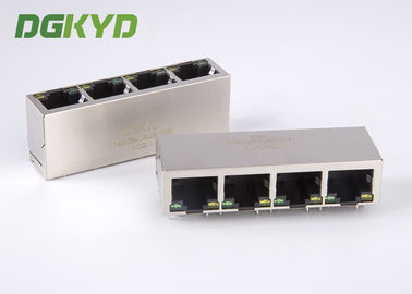 10/100BASE EMI Network Modular Jack RJ45 With Integrated Magnetics 1 X 4 Port