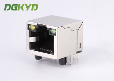Single Port RJ45 shielded jack without transformer,10/100/1000BASE 8p8c connector