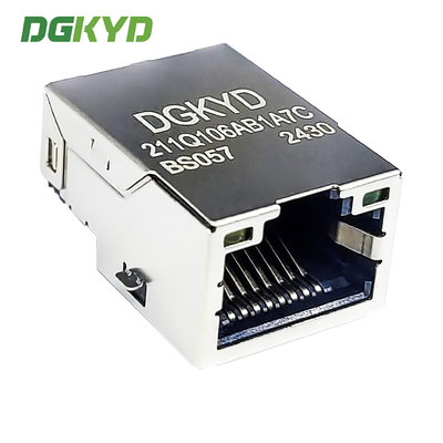 RJ45 1000/BASE-T Integrated Filtering Network Connector SMT LCP Surface Mount Interface DGKYD211Q106AB1A7CBS057
