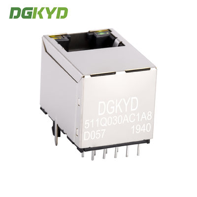 Top Entry Rj45 Lan Jack , Cat6 Gigabit Rj45 Modular Jack With Transformer DGKYD511Q030AC1A8D057