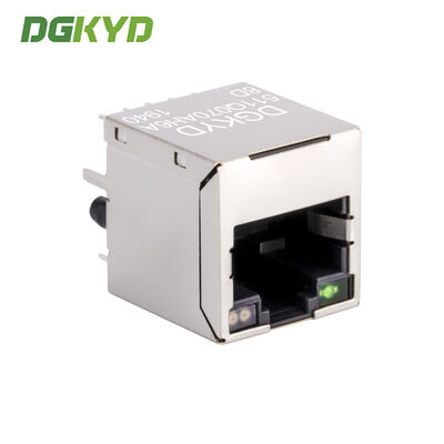 RJ45 vertical connector Gigabit industrial grade Ethernet port with light and shielding DGKYD511Q070AH6A8D