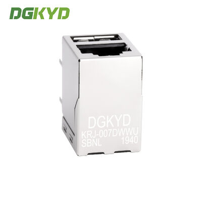 RJ45 with USB 2.0 socket 100Mbps integrated filter without light strip shielding KRJ-007DWWUSBNL