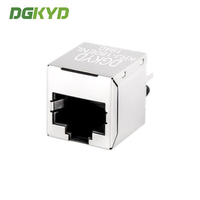 180 Degree Vertical Entry 10/100 Base Magnetic RJ45 Connector Module Shielded KRJ-180ENL