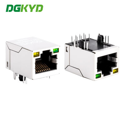 Right Angle CAT5e RJ45 Ethernet Connector with LED and Network Filter for High Performance Networking