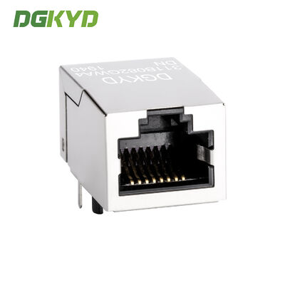 100Mbps RJ45 Shielded Connector with 6U Gold Plating and Integrated Transformer