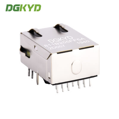 Single Port 100M Integrated Transformer 12Pin RJ45 Shielded Connector Ethernet Filter Modular Jack