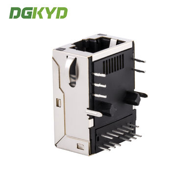 Single Port 100M Integrated Transformer 12Pin RJ45 Shielded Connector Ethernet Filter Modular Jack