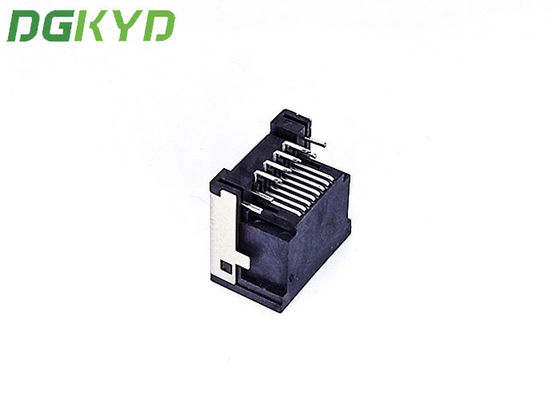SMT Single Port RJ45 Shielded Connector G / Fu RJ45 Socket Connector 8 Pin Sinking Plate 4.3