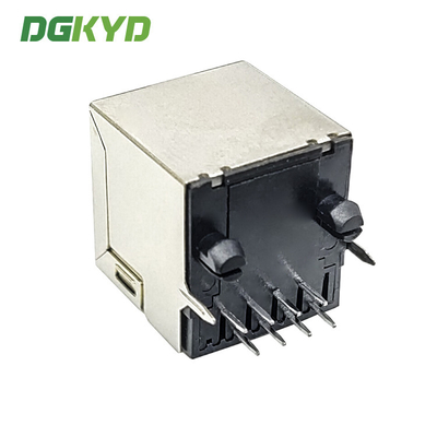 RJ45 Network Port Socket 180 Degree In-Line Interface 10P8C Connector Without Light With Shield Without Filter