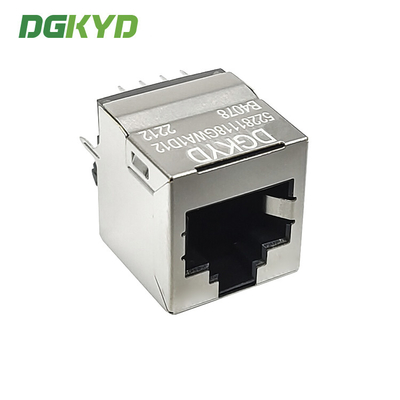 RJ45 Network Port Socket 180 Degree In-Line Interface 10P8C Connector Without Light With Shield Without Filter