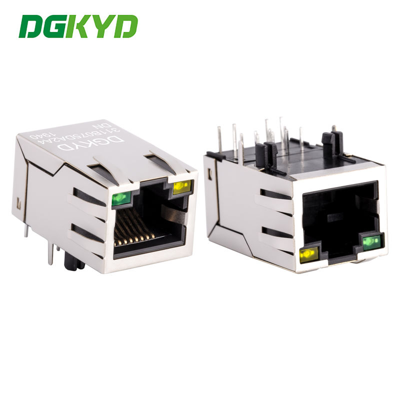 RJ45 Network Connector 100Mbps Integrated Ethernet Transformer With Light And Metal Shielding DGKYD311B075DA2A4DN