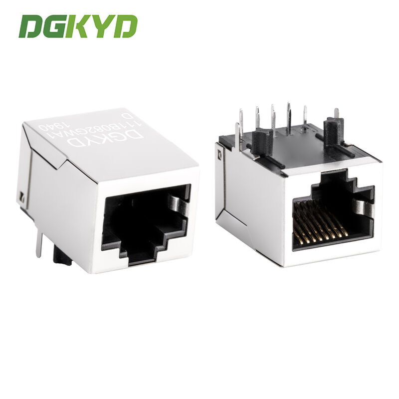 RJ45 Connector 100Mbps Shielded Network Port Without Light Strip for Industrial Applications