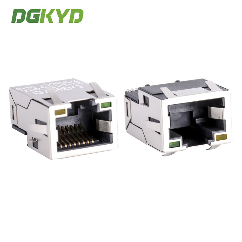 Cat6 Industrial Ethernet RJ45 Connector with Gold Plating 6U and SMD Mounting