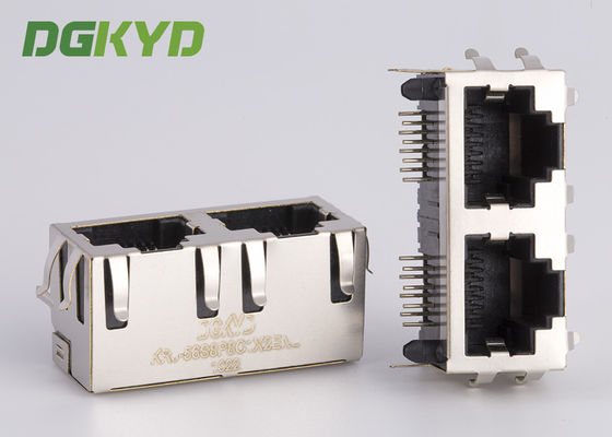 KRJ - 56S8P8C1X2ENL金属は2左舷Rj45メスのジャックをLEDSタブ保護しなかった