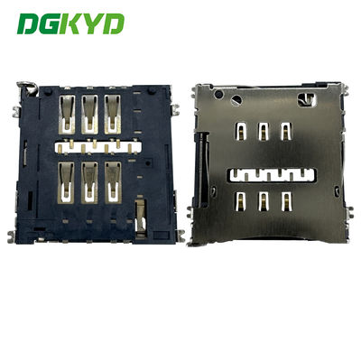 MICRO-SIMカードホルダー NO-PUSH 1.50H 6PINカードホルダー 電話カードホルダー DGKYDSIM15H6A6A2Y3WS286