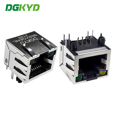 RJ45コネクタ 8P8C 56 光とシールドネットワークインターフェイスを持つ単一ポート DGKYD-56SYGENL
