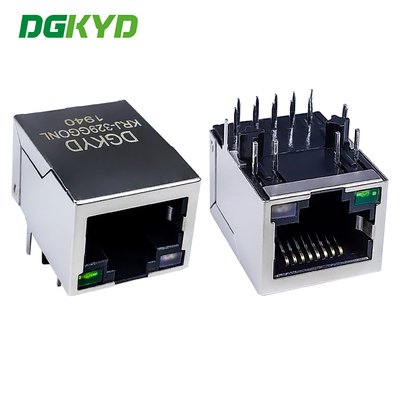 RJ45ネットワークインターフェイス LEDライト ギガビットイーサネットコネクタ水平ソケット KRJ-329GGONL
