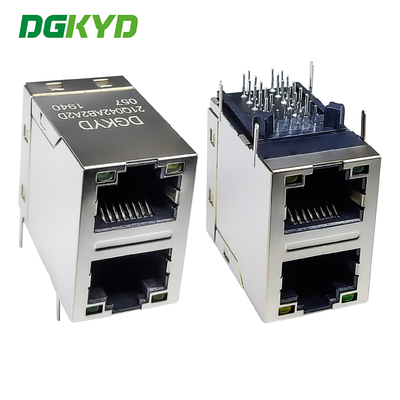 RJ45マルチポートコネクタ 6U ギガビットフィルター 2X1 モジュール式ブロックソケット RJ45ネットワークポートコネクタ DGKYD21Q042AB2A2D057